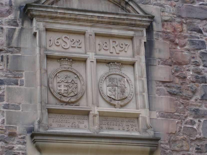 Lady Stairs House plaque